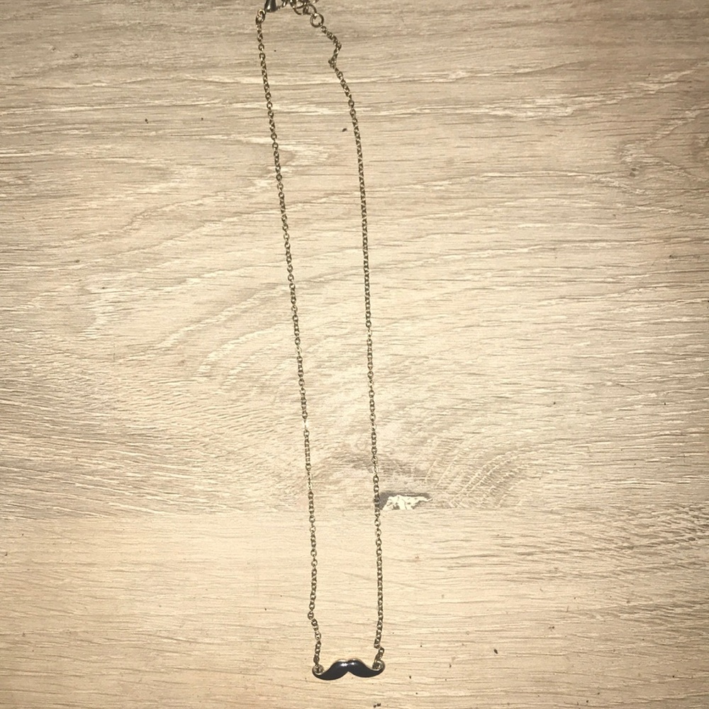 Forever 21 Gold Mustache Necklace